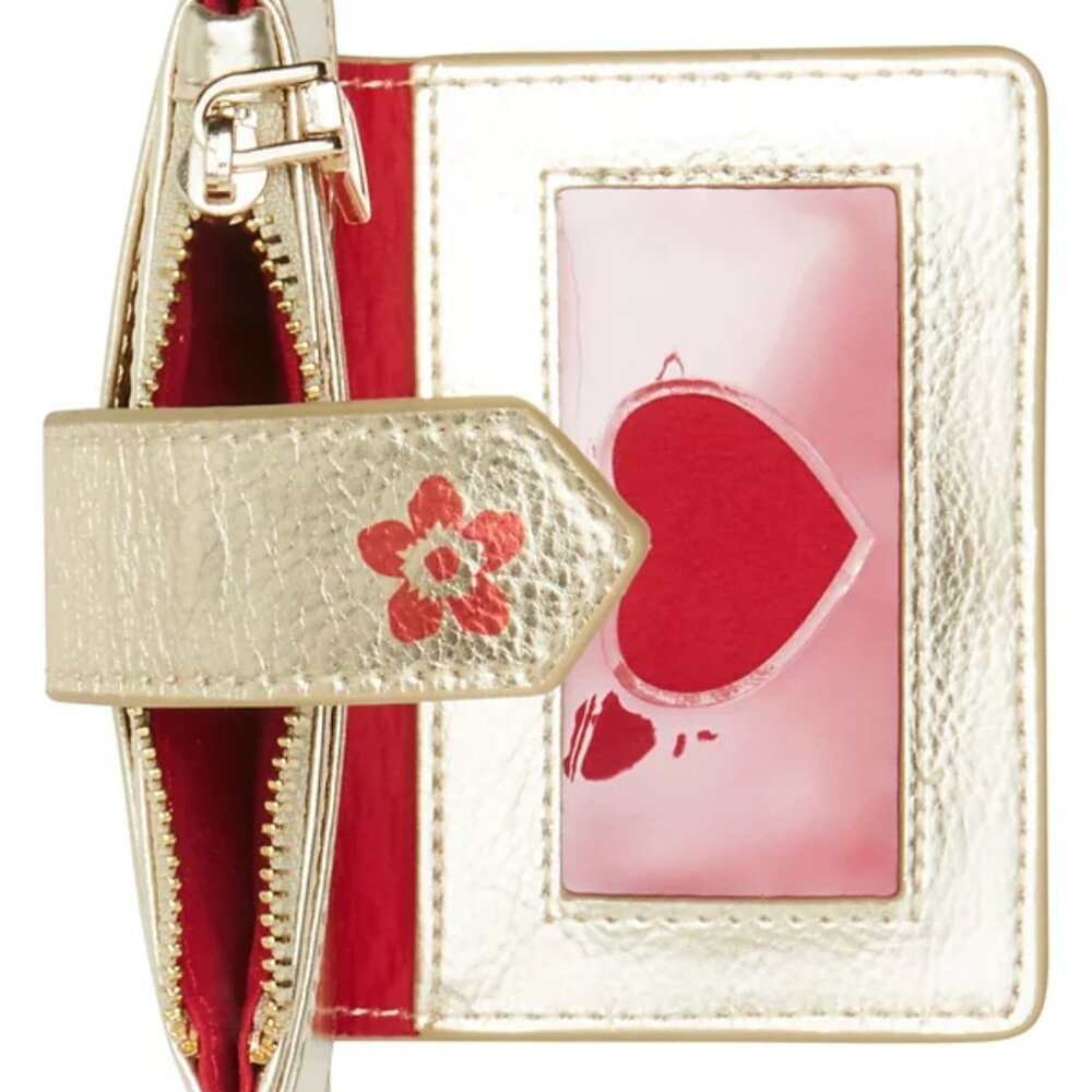 Betsey Johnson Kitsch Bam BiFold Wallet Gold Metallic Lunar New Year NWT - Picture 5 of 7